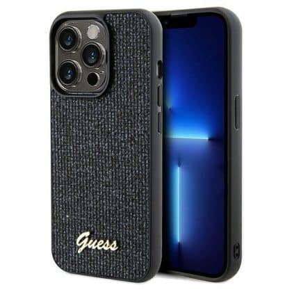 Guess Disco Metal Script - θήκη για Apple iPhone 14 Pro - Μαύρο