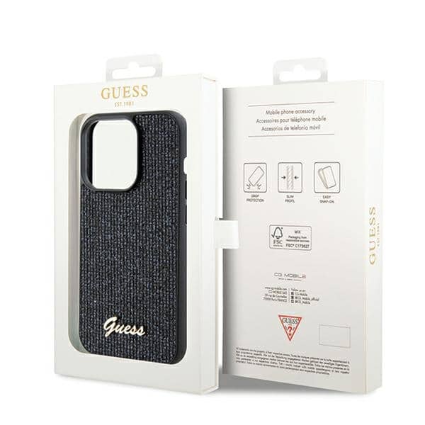 Guess Disco Metal Script - θήκη για Apple iPhone 14 Pro Max - Μαύρο - Image 8