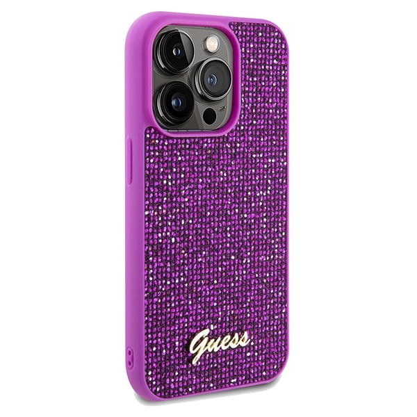 Guess Disco Metal Script - θήκη για Apple iPhone 14 Pro Max - Ροζ - Image 4