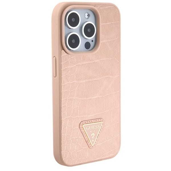 Guess Triangle Metal Logo - θήκη για Apple iPhone 15 Pro Max - Ροζ - Image 4