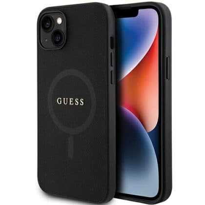 Guess Saffiano MagSafe - θήκη για Apple iPhone 15 Plus / 14 - Μαύρο
