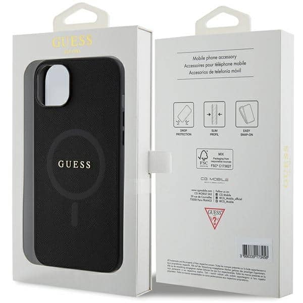 Guess Saffiano MagSafe - θήκη για Apple iPhone 15 Plus / 14 - Μαύρο - Image 8