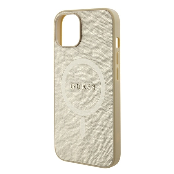 Guess Saffiano Magsafe - θήκη για Apple iPhone 15 Plus - Χρυσό - Image 5