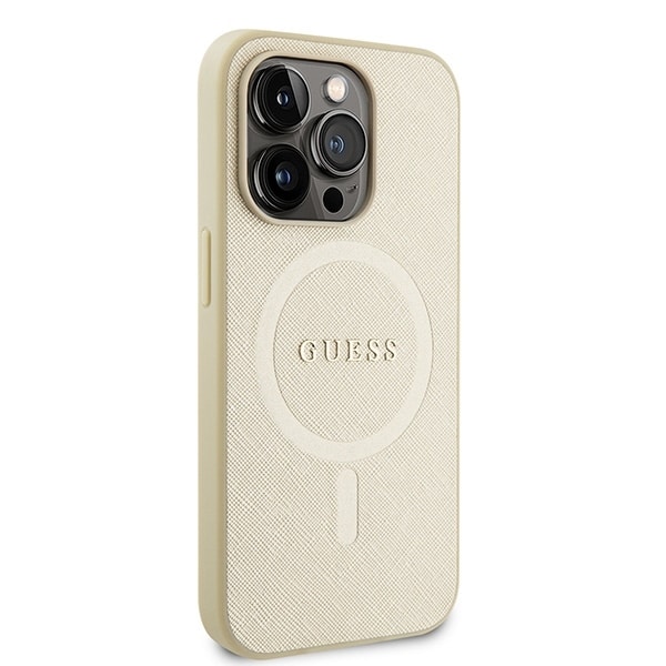 Guess Saffiano MagSafe - θήκη για Apple iPhone 15 Pro - Χρυσό - Image 4