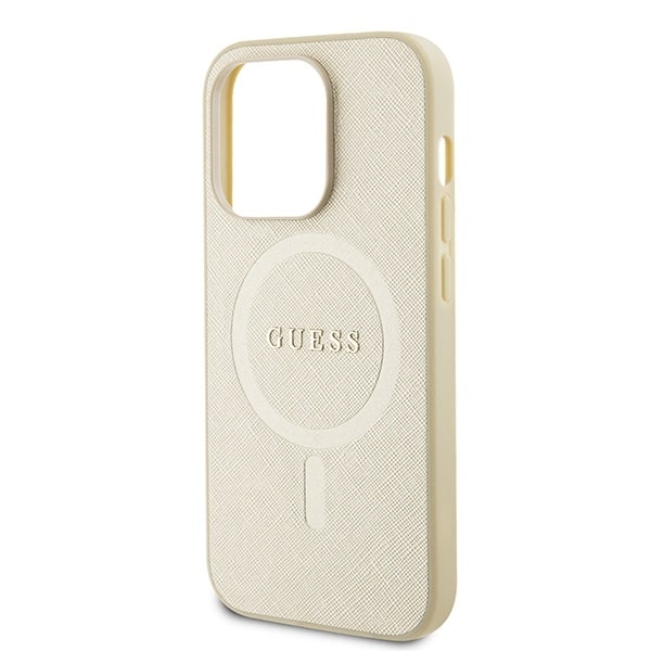 Guess Saffiano MagSafe - θήκη για Apple iPhone 15 Pro - Χρυσό - Image 6