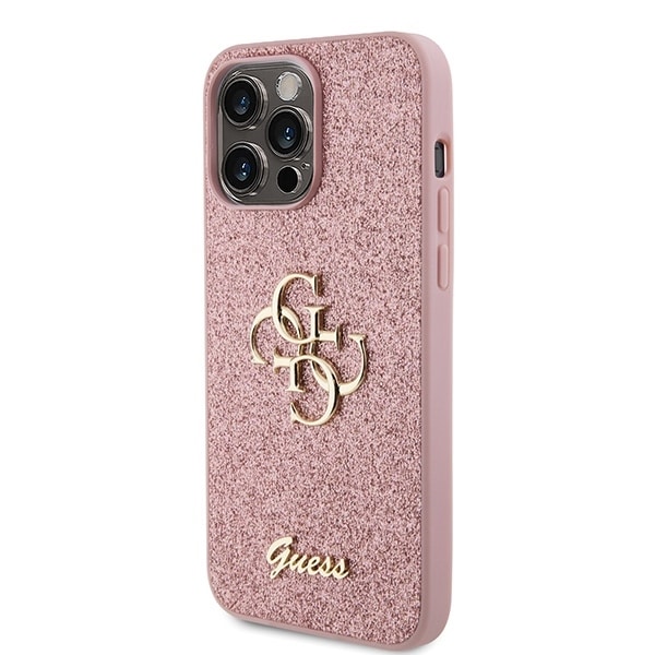 Guess Glitter Script Big - θήκη για Apple iPhone 15 Pro - Ροζ - Image 2