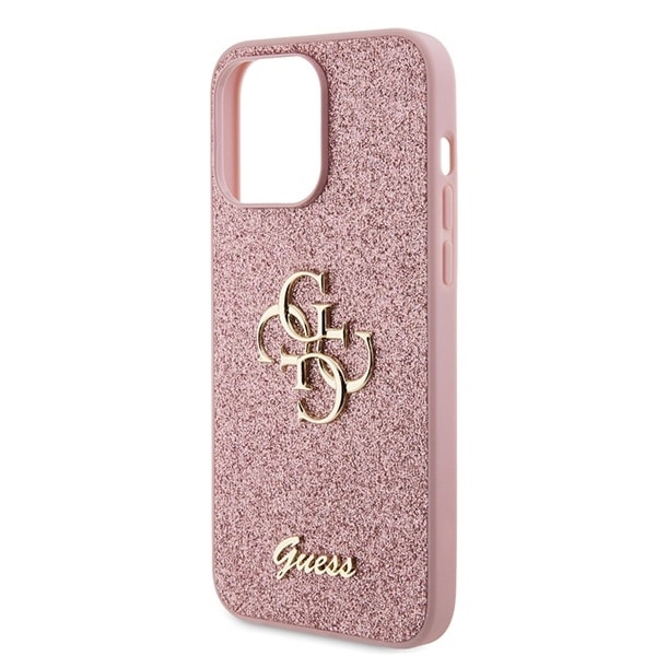 Guess Glitter Script Big - θήκη για Apple iPhone 15 Pro - Ροζ - Image 6