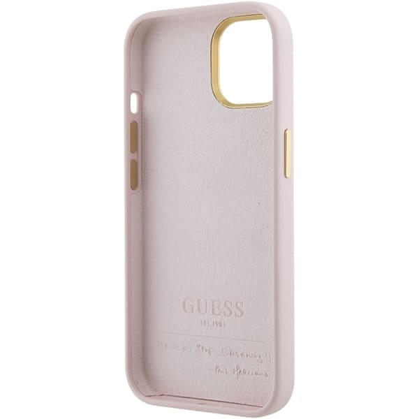 Guess Script Metal Logo & Frame - θήκη για Apple iPhone 15 - Ροζ - Image 7