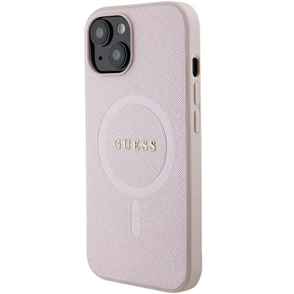 Guess Saffiano Magsafe - θήκη για Apple iPhone 15 Plus - Ροζ - Image 2
