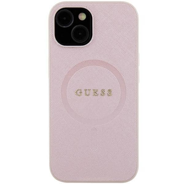 Guess Saffiano Magsafe - θήκη για Apple iPhone 15 Plus - Ροζ - Image 3