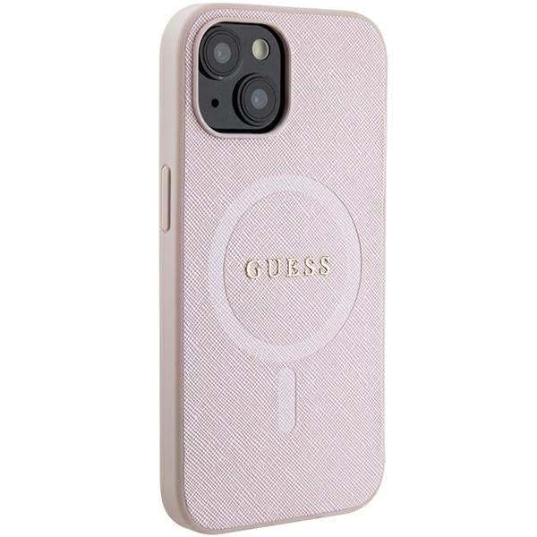 Guess Saffiano Magsafe - θήκη για Apple iPhone 15 Plus - Ροζ - Image 4