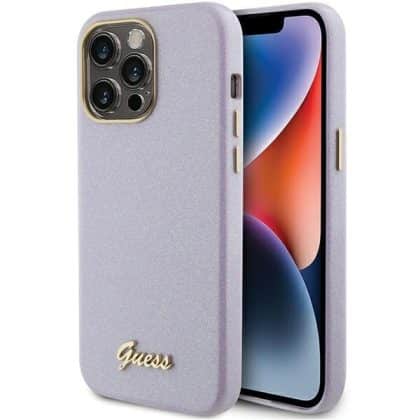 Guess Glitter Glossy Script - θήκη για Apple iPhone 15 Pro - Πολύχρωμο