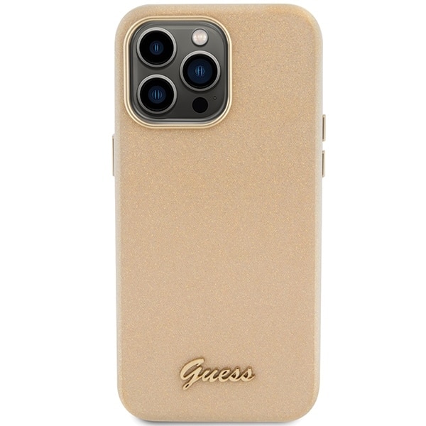 Guess Glitter Glossy Script - θήκη για Apple iPhone 15 Pro - Χρυσό - Image 3