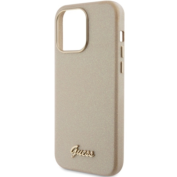 Guess Glitter Glossy Script - θήκη για Apple iPhone 15 Pro - Χρυσό - Image 6