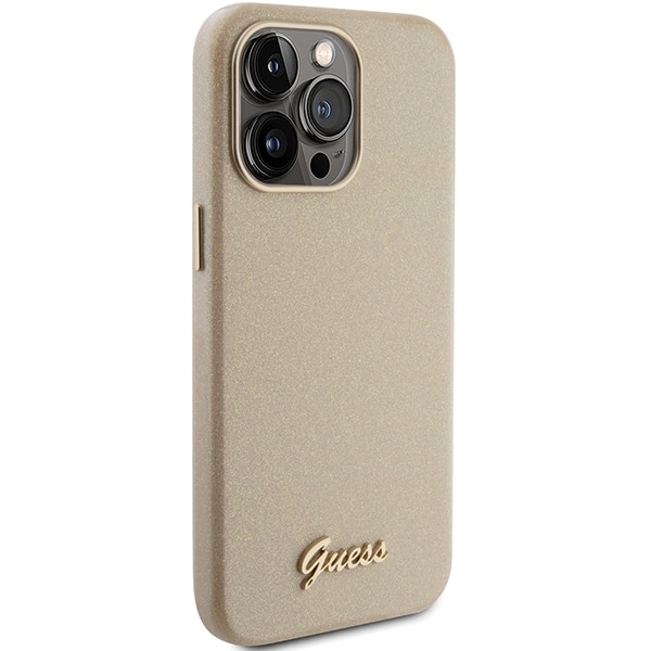 Guess Glitter Glossy Script - θήκη για Apple iPhone 15 Pro Max - Χρυσό - Image 4
