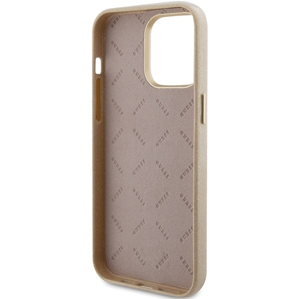 Guess Glitter Glossy Script - θήκη για Apple iPhone 15 Pro Max - Χρυσό - Image 7