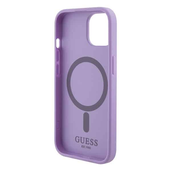 Guess Saffiano Magsafe - θήκη για Apple iPhone 15 Plus - Μωβ - Image 7