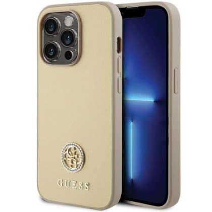 Guess Strass Metal Logo - θήκη για Apple iPhone 15 Pro - Διάφανο