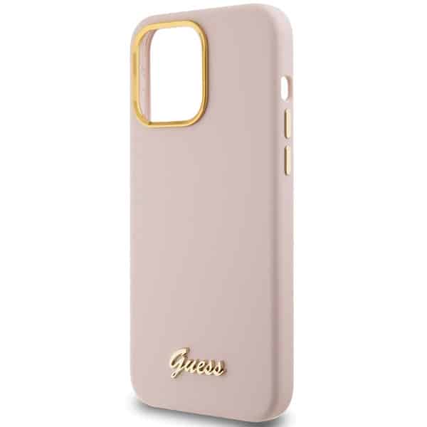 Guess Silicone Script - θήκη για Apple iPhone 15 Pro Max - Ροζ - Image 6