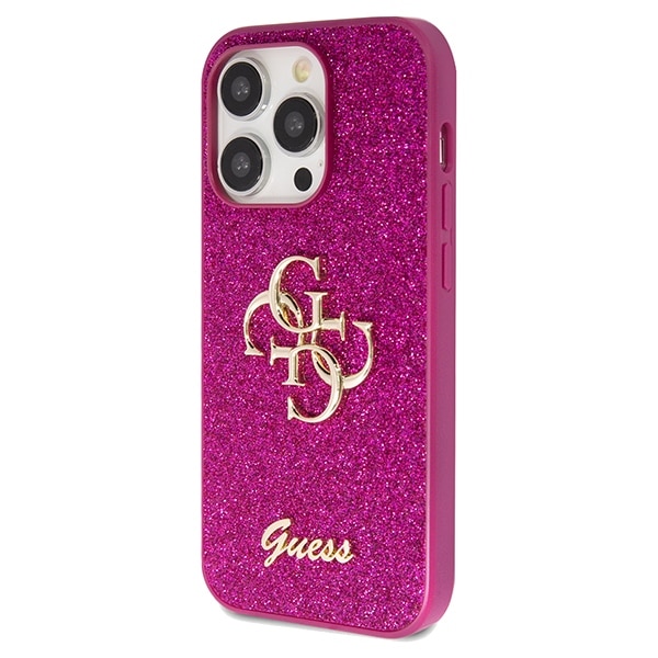 Guess Glitter Script Big - θήκη για Apple iPhone 15 Pro - Μωβ - Image 2