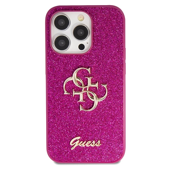 Guess Glitter Script Big - θήκη για Apple iPhone 15 Pro - Μωβ - Image 3