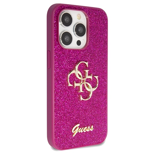 Guess Glitter Script Big - θήκη για Apple iPhone 15 Pro - Μωβ - Image 4