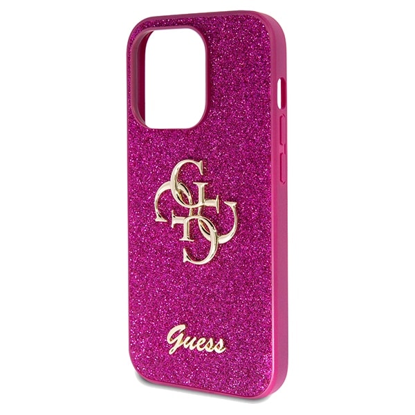 Guess Glitter Script Big - θήκη για Apple iPhone 15 Pro - Μωβ - Image 6