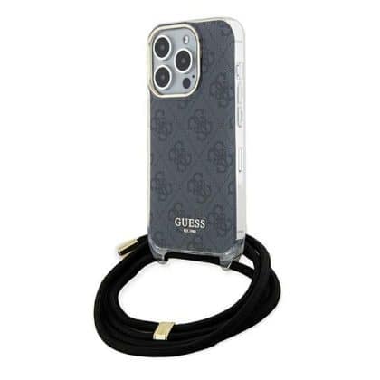 Guess Crossbody Cord 4G Print - θήκη για Apple iPhone 15 Pro - Μαύρο