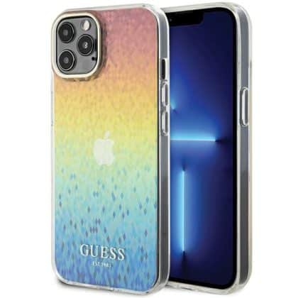 Guess Faceted Mirror Disco Iridescent - θήκη για Apple iPhone 12/12 Pro 6.1 - Πολύχρωμο