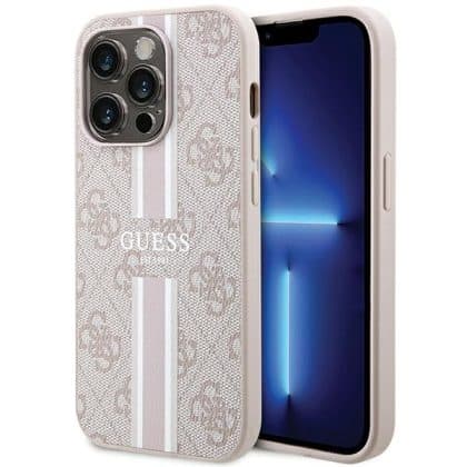 Guess Printed Stripes MagSafe - θήκη για Apple iPhone 15 Pro - Ροζ