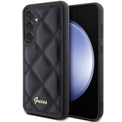 Guess Quilted Metal Logo - θήκη για Samsung Galaxy S23 FE - Μαύρο