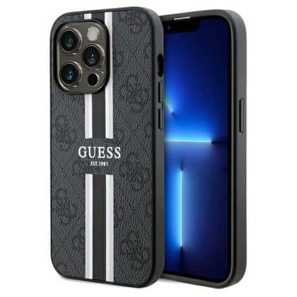Guess 4G Printed Stripes - θήκη για Apple iPhone 15 Pro Max - Μαύρο