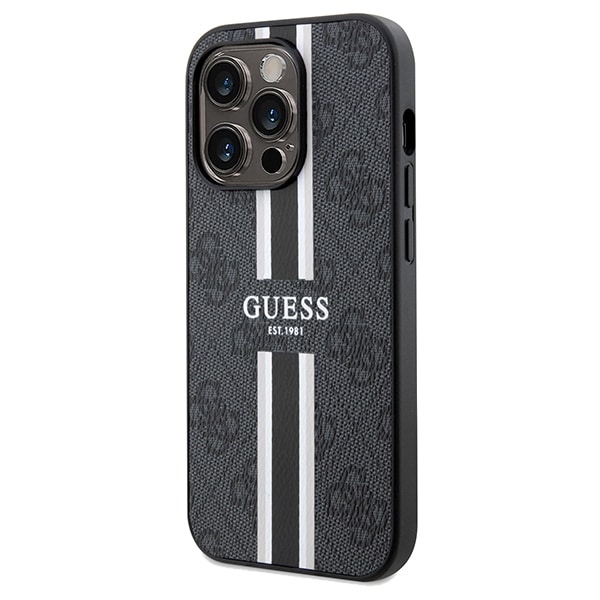 Guess 4G Printed Stripes - θήκη για Apple iPhone 15 Pro Max - Μαύρο - Image 2