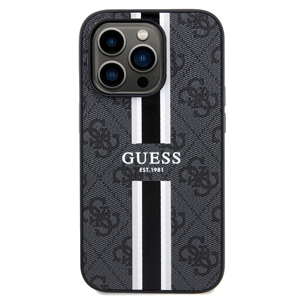 Guess 4G Printed Stripes - θήκη για Apple iPhone 15 Pro Max - Μαύρο - Image 3