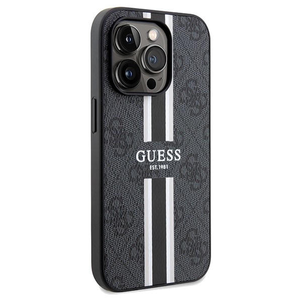 Guess 4G Printed Stripes - θήκη για Apple iPhone 15 Pro Max - Μαύρο - Image 4
