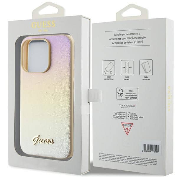 Guess Saffiano Iridescent Script - θήκη για Apple iPhone 15 Pro Max - Πολύχρωμο - Image 8