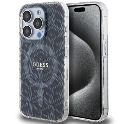 Guess IML GCube MagSafe - θήκη για Apple iPhone 15 Pro - Μαύρο