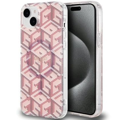 Guess IML GCube MagSafe - θήκη για Apple iPhone 15 Plus - Ροζ
