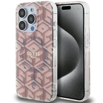 Guess IML GCube MagSafe - θήκη για Apple iPhone 15 Pro Max - Ροζ