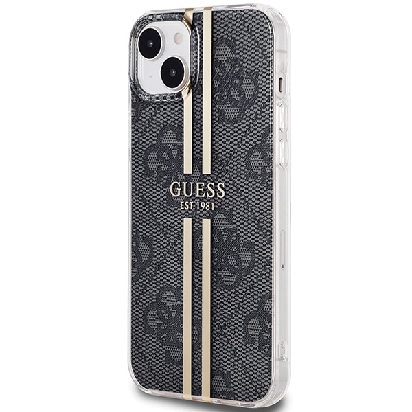 Guess IML 4G Gold Stripe - θήκη για Apple iPhone 15 Plus / 14 - Μαύρο - Image 2