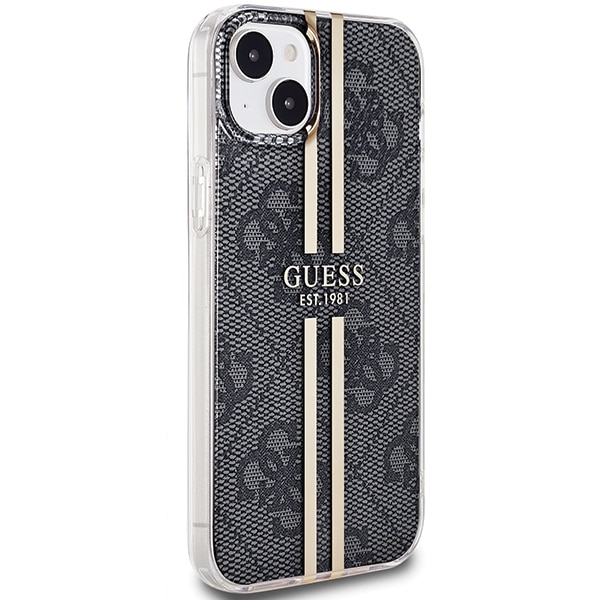Guess IML 4G Gold Stripe - θήκη για Apple iPhone 15 Plus / 14 - Μαύρο - Image 4