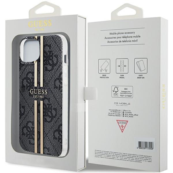 Guess IML 4G Gold Stripe - θήκη για Apple iPhone 15 Plus / 14 - Μαύρο - Image 8