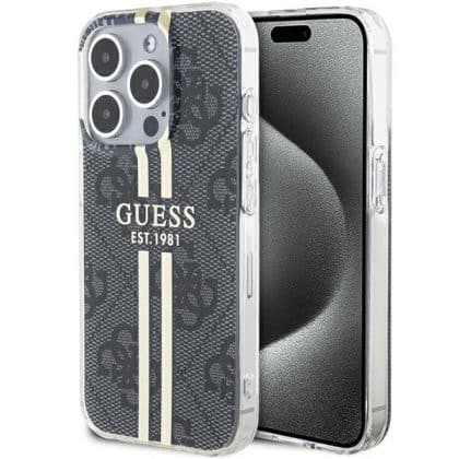 Guess Stripe - θήκη για Apple iPhone 15 Pro - Μαύρο