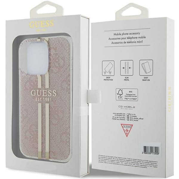 Guess Stripe - θήκη για Apple iPhone 14 Pro Max - Ροζ - Image 8