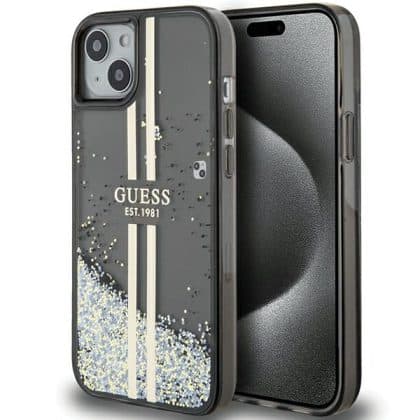 Guess Liquid Glitter - θήκη για Apple iPhone 15 Plus - Μαύρο
