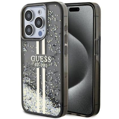 Guess Liquid Glitter - θήκη για Apple iPhone 15 Pro - Μαύρο
