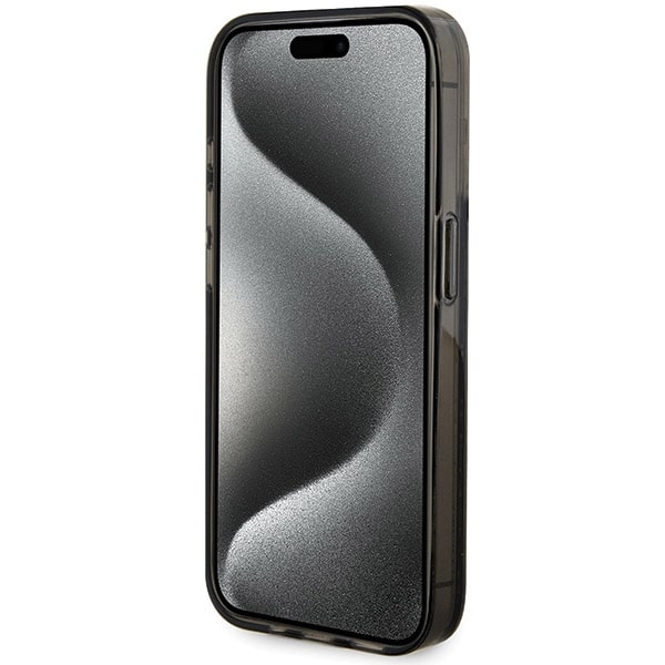 Guess Liquid Glitter Gold Stripes - θήκη για Apple iPhone 15 Pro Max - Μαύρο - Image 5