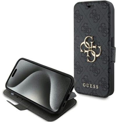 Guess Metal Logo - θήκη για Apple iPhone 15 Pro - Γκρι