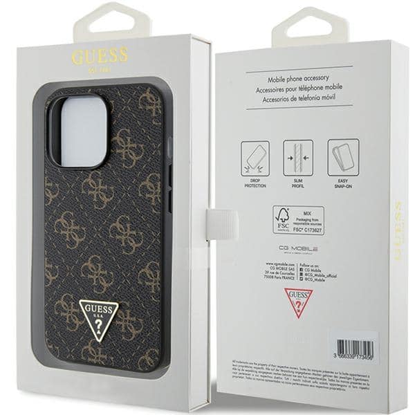 Guess 4G Triangle Metal Logo - θήκη για Apple iPhone 14 Pro Max - Μαύρο - Image 8