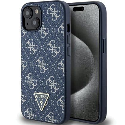 Guess Triangle Metal Logo - θήκη για Apple iPhone 15 Plus / 14 - Μπλε